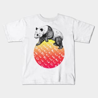 Panda sunset Kids T-Shirt